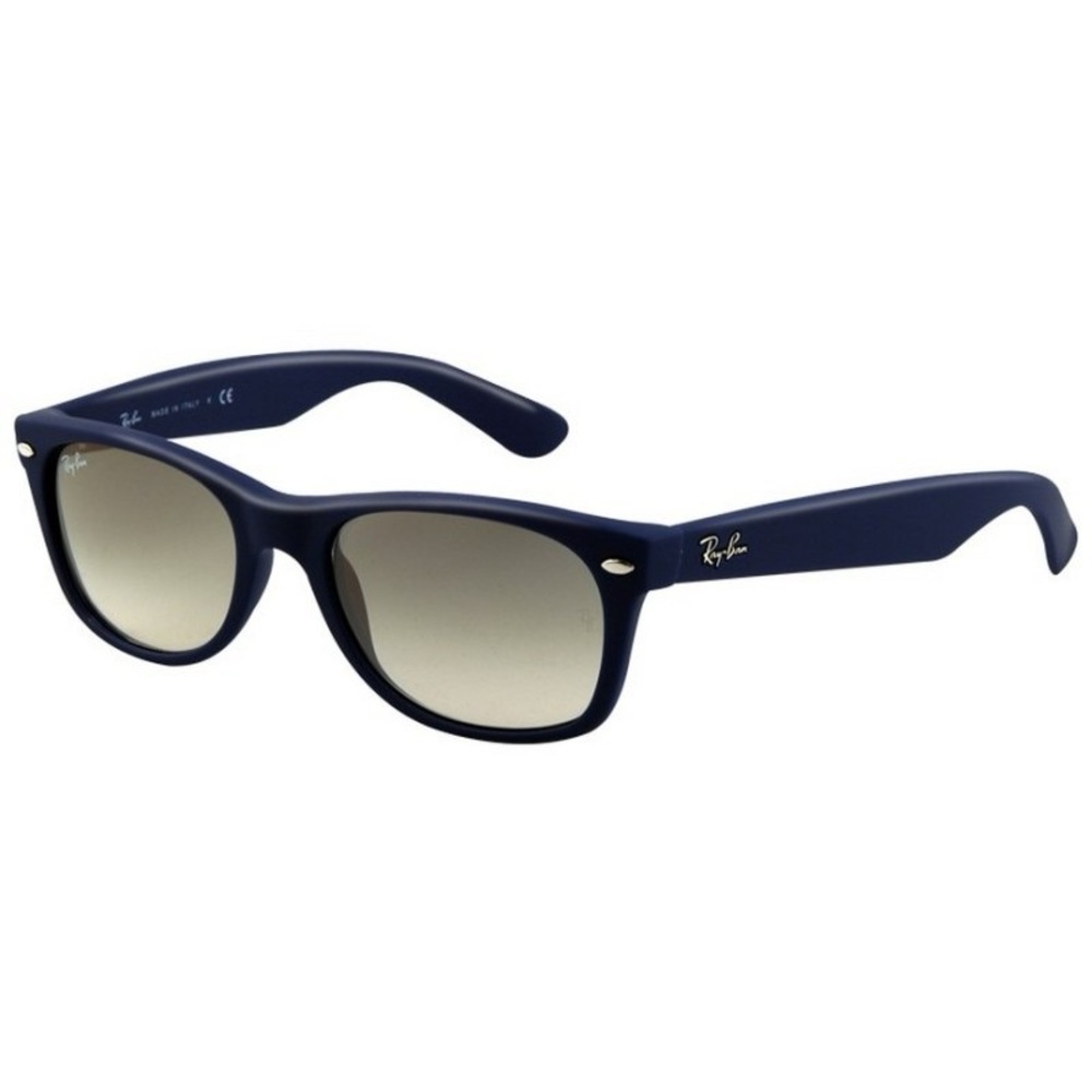 Ray-Ban Matte Navy Blue Wayfarer Sunglasses with Gradient Gray Lenses